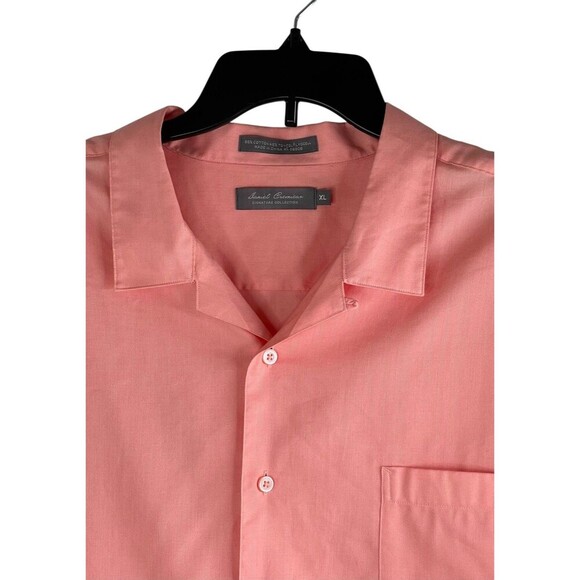 Daniel Cremieux Collection XL Short Sleeve Salmon Button Down Shirt Summer Beach - Picture 2 of 8